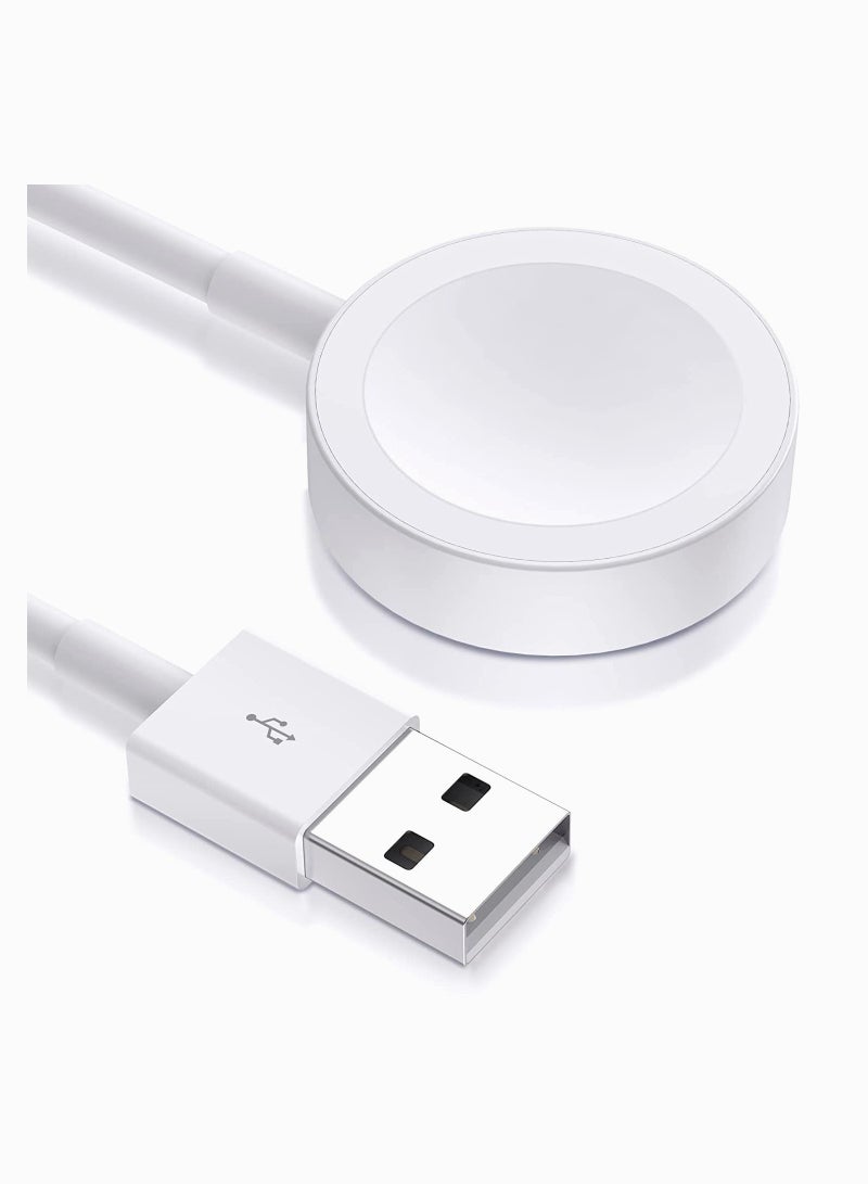 Wireless Charger Compatible for Apple Watch Series 6, 5, 4, 3, 2, 1 – Magnetic Charging Cable – Fast Charging Portable Charger – Long Cord - Image 1